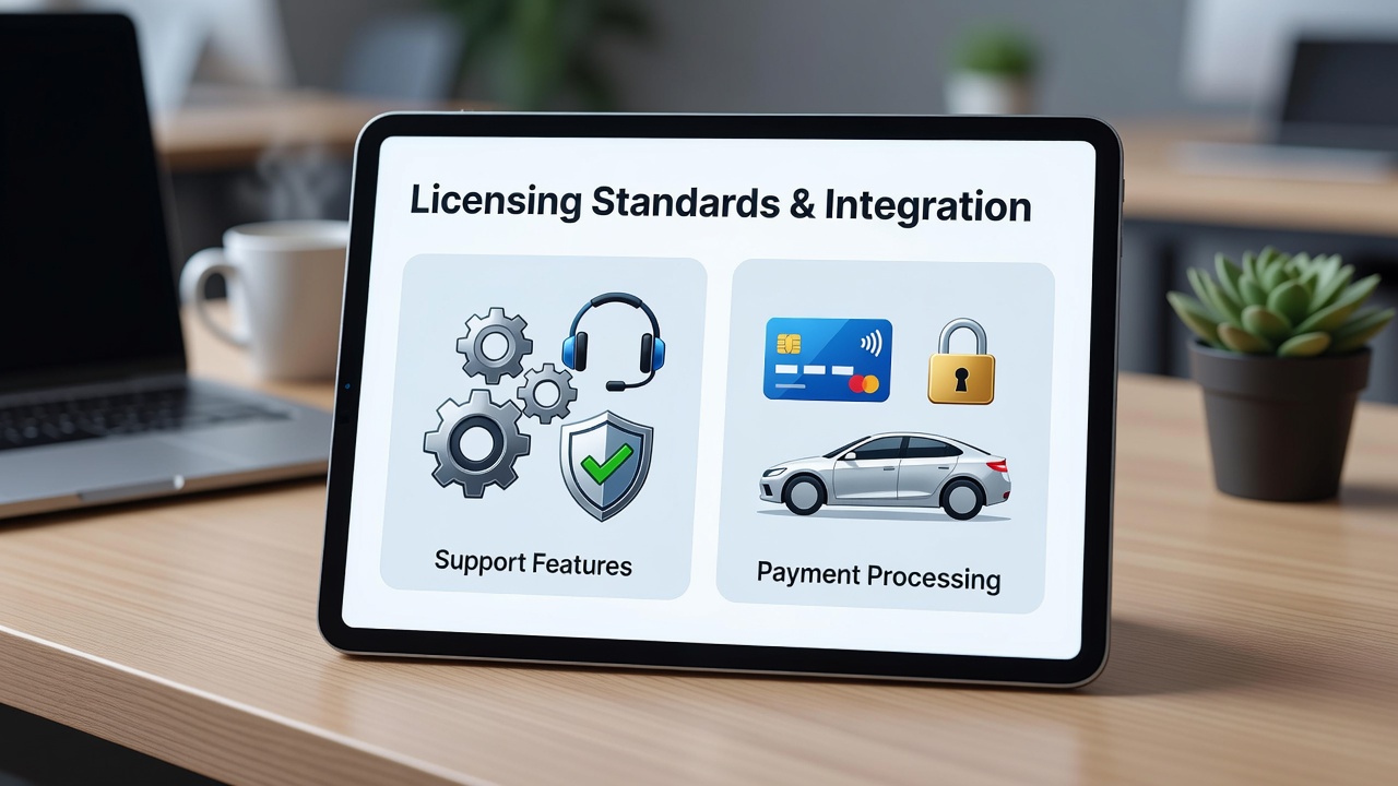 Darstellung der Integration von Zahlungsverarbeitung und Support in mobilen Anwendungen