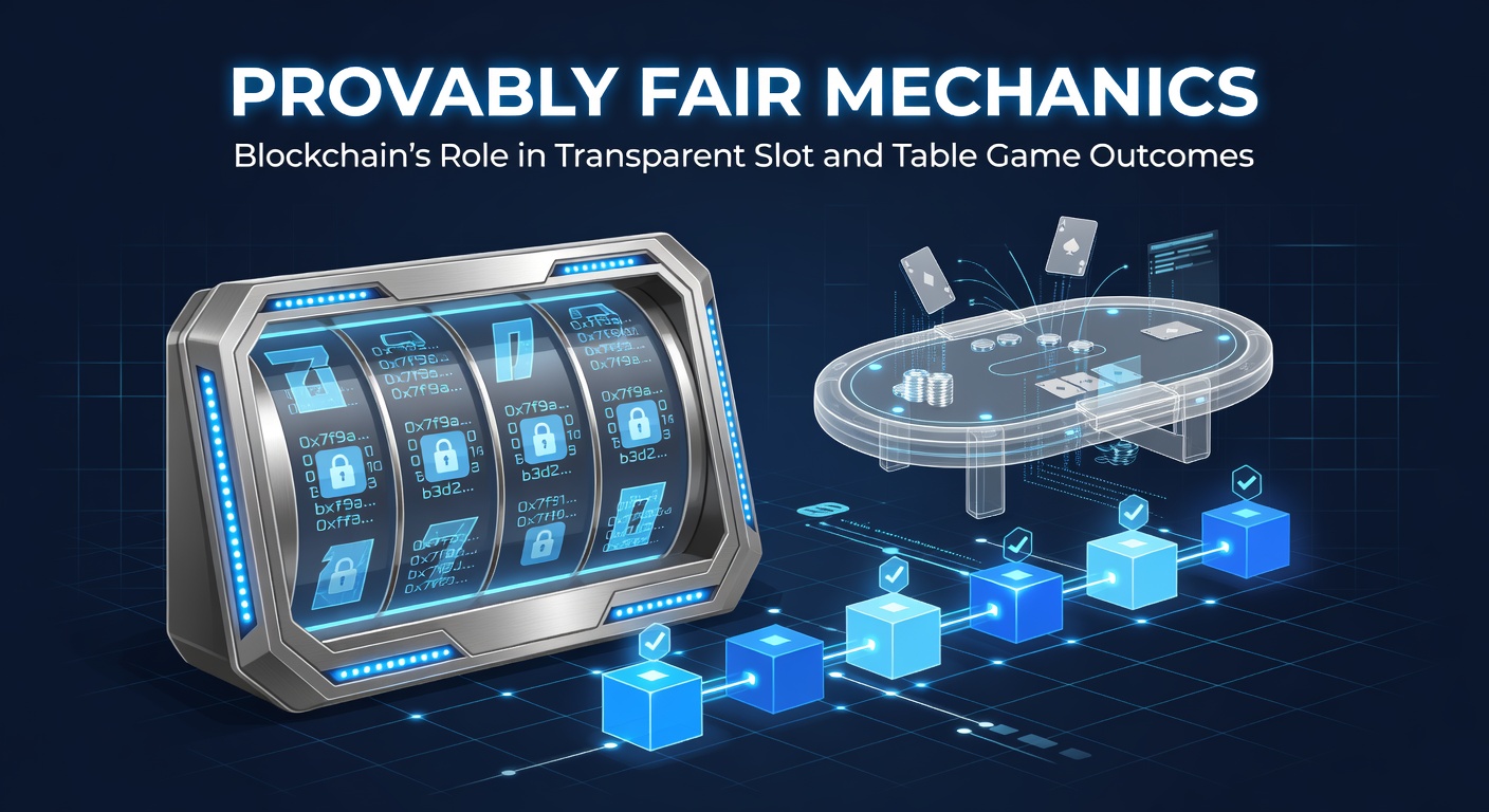 Grafische Darstellung einer Blockchain, die transparente Würfelwürfe und Slot-Symbole verbindet, um faire Spielergebnisse zu symbolisieren