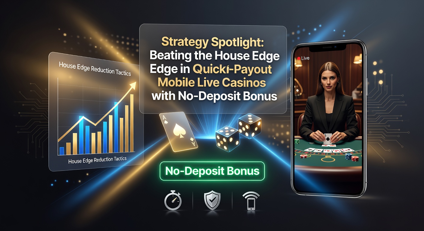 Grafik mit Strategie-Diagramm, das Hausvorteil-Prozentsätze bei verschiedenen Live-Spielen vergleicht, inklusive Bonus-Wager-Balken und Quick-Payout-Icons
