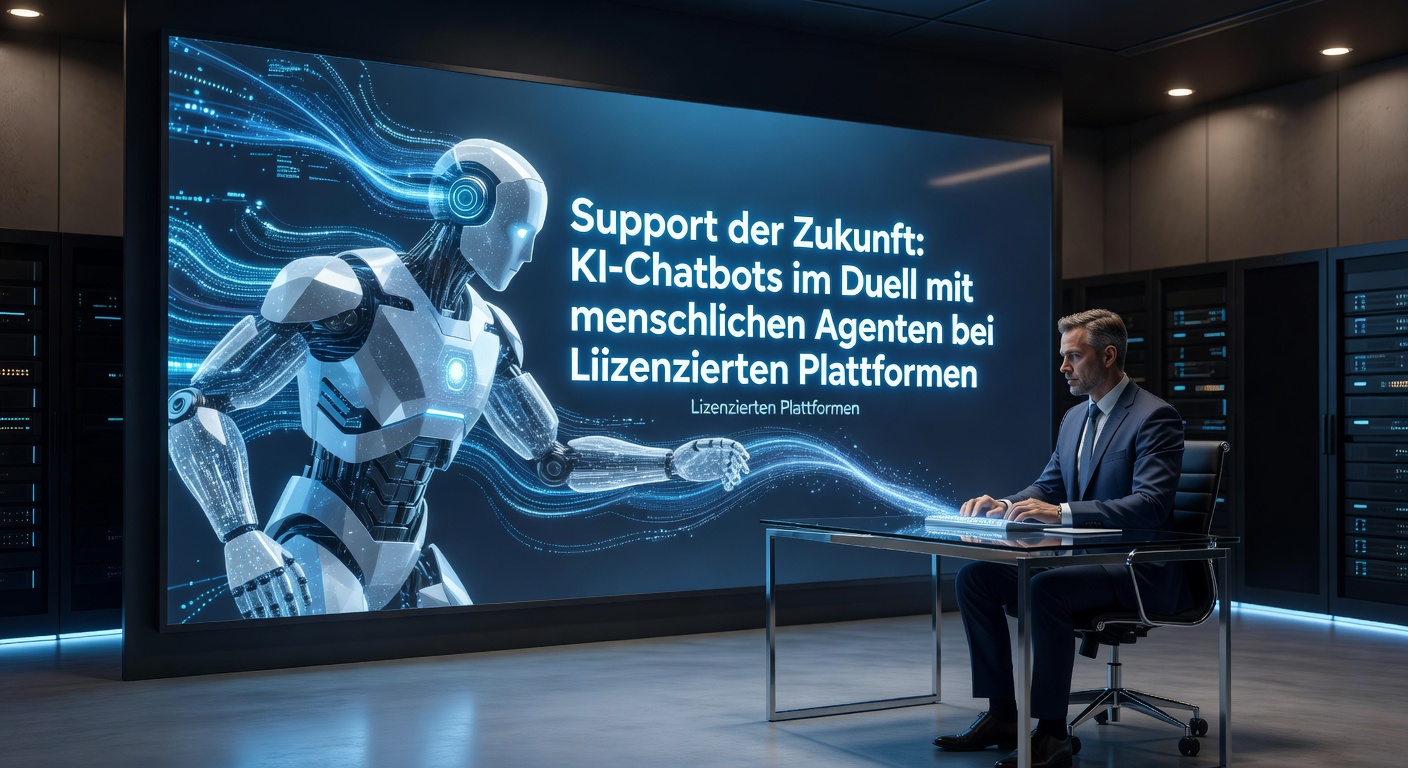 KI-Chatbot und menschlicher Support-Agent im direkten Vergleich auf einem lizenzierten Casino-Plattform-Dashboard