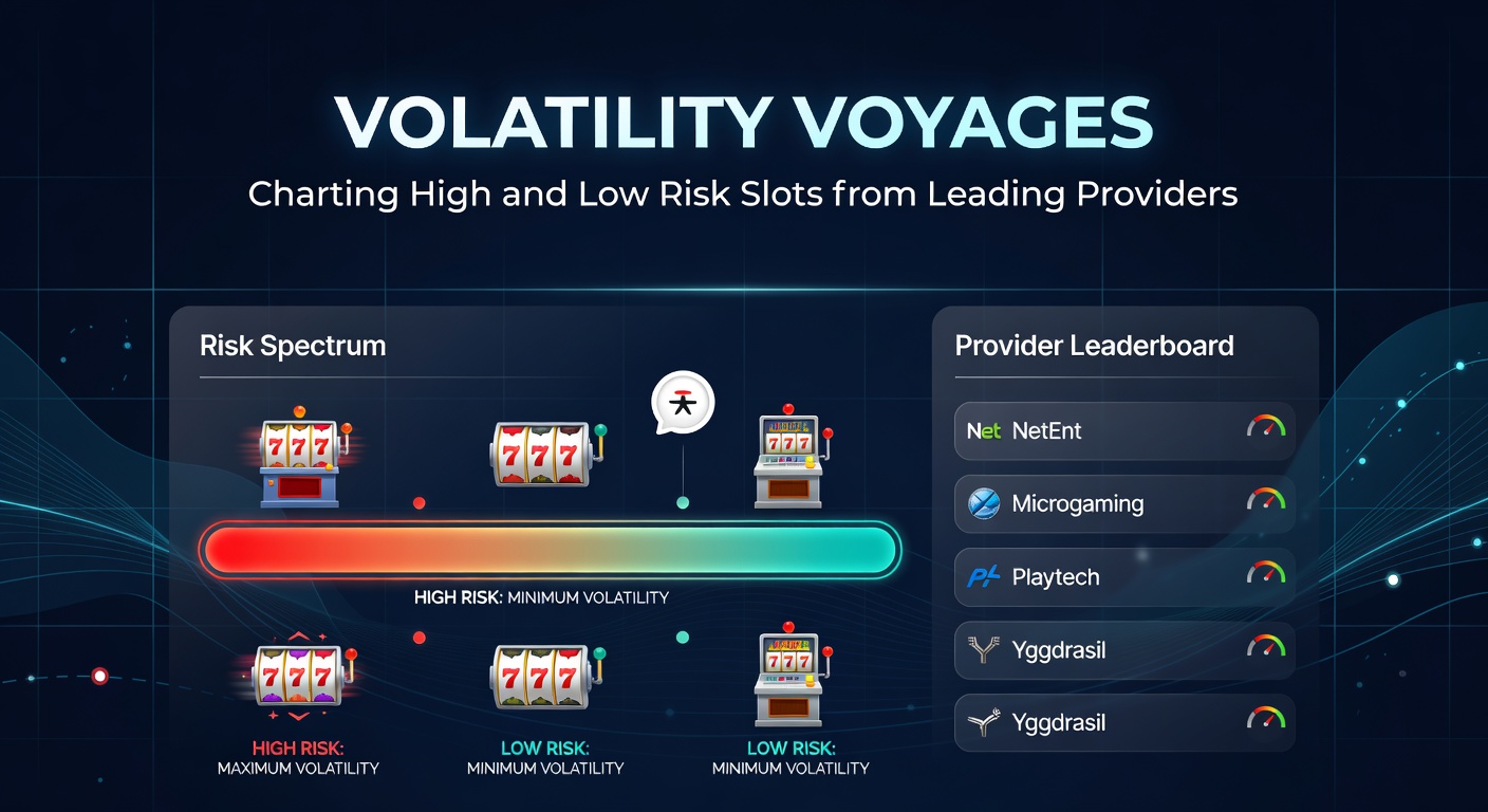 Vergleichstabelle mit Volatilitäts-Charts, Beispielen für hohe und niedrige Slots sowie Provider-Überblicken